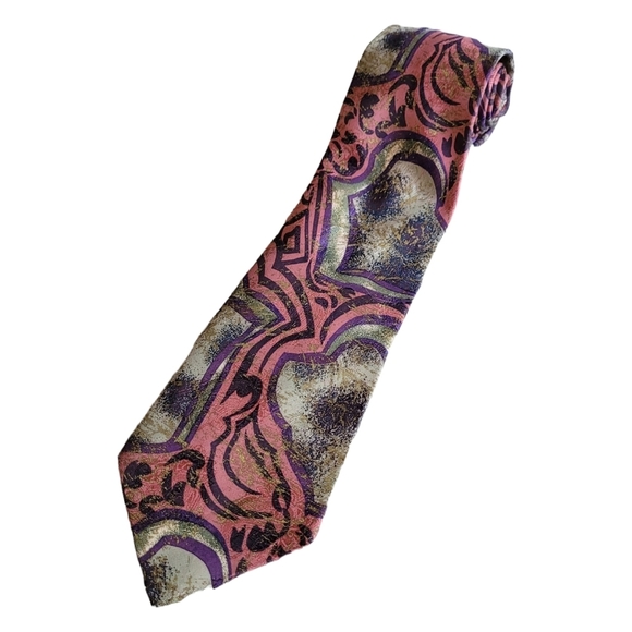 Vintage handmade silk tie - Picture 1 of 13